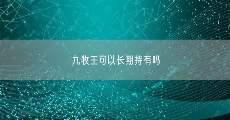 九牧王可以长期持有吗