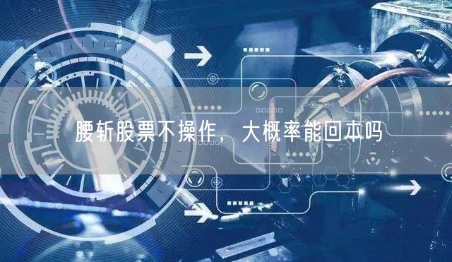 腰斩股票不操作，大概率能回本吗